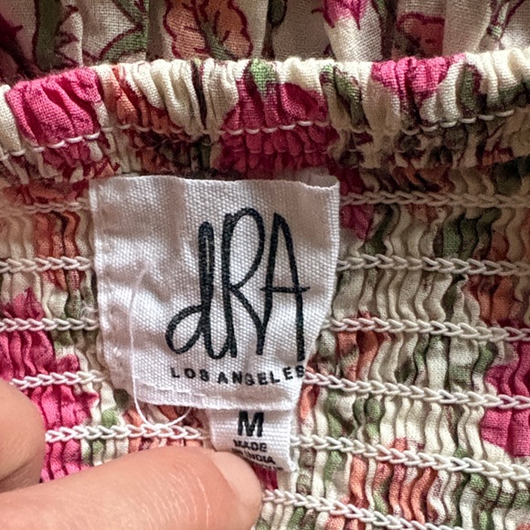 Anthropologie Pink and Cream Floral Dress - Picture 2 of 6